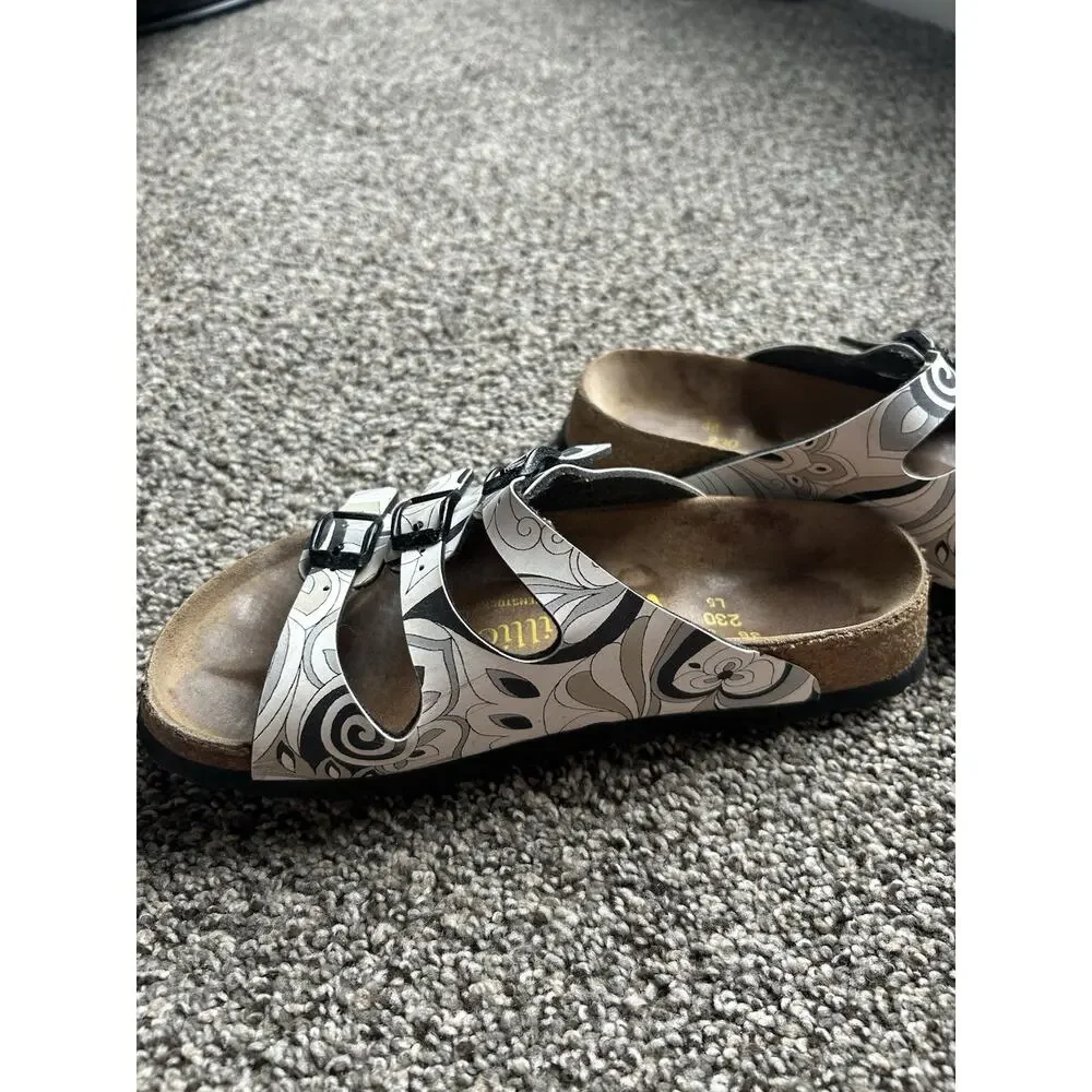 Birkenstock Papillo Black And White Pattern EU 37 Women’s 6